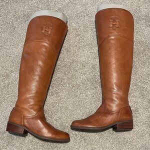 Tommy Hilfiger Tan Over the Knee Boots